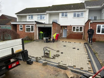 Block paving after Arundel
