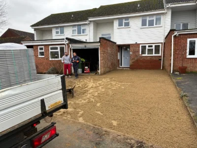 Block paving before Arundel
